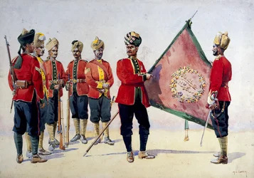 Soldati della fanteria del Carnatic, illustrazione per 